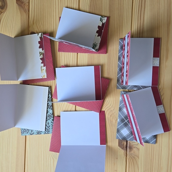 Handmade Mini Christmas Holiday Cards & Envelopes - Picture 9 of 10